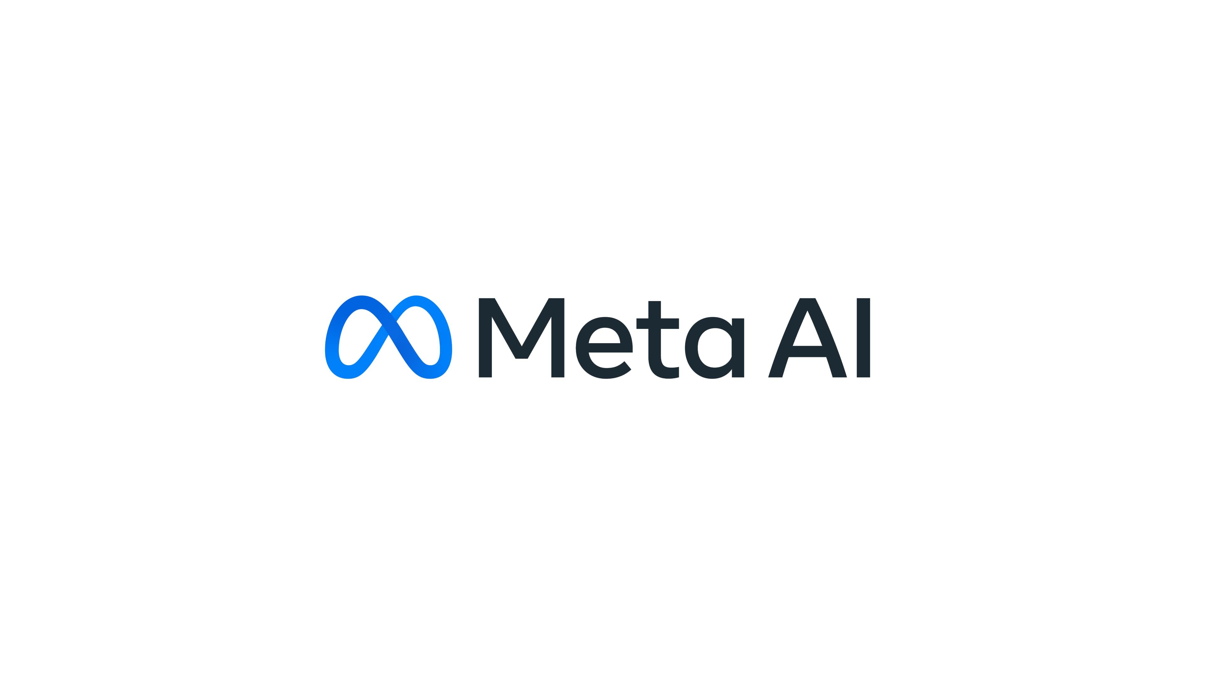 Official Meta AI logo card.