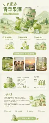 Official Seedream 5.0 Pro vertical ecommerce product detail page for a fruit wine brand.