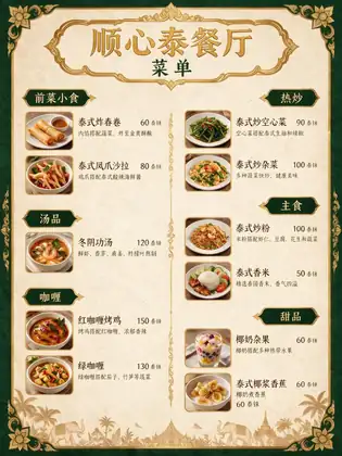 Official Seedream 5.0 Pro translated menu output preserving the menu layout while changing the language.